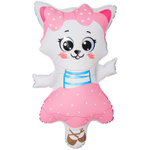 Шар Фольгированный Кошка танцующая (Розовый)