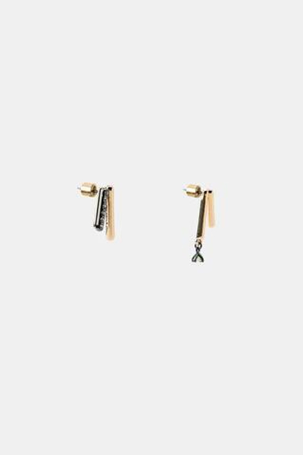 ZARA СЕРЬГИ СО СТРАЗАМИ, ЗОЛОТИСТЫЙ