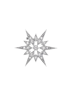 "Элур" брошь в серебряном покрытии из коллекции "INVERNO" от Jenavi с замком цанга