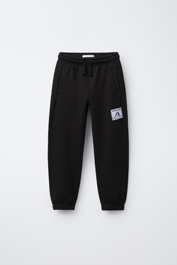 ZARA БРЮКИ-ДЖОГГЕРЫ, ЧЕРНЫЙ