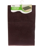 Коврик придверный Селфи 37*57 см цветы коричневый