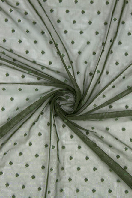 Сетка эластичная хаки в горошек 5 мм отрезом 75х50 см