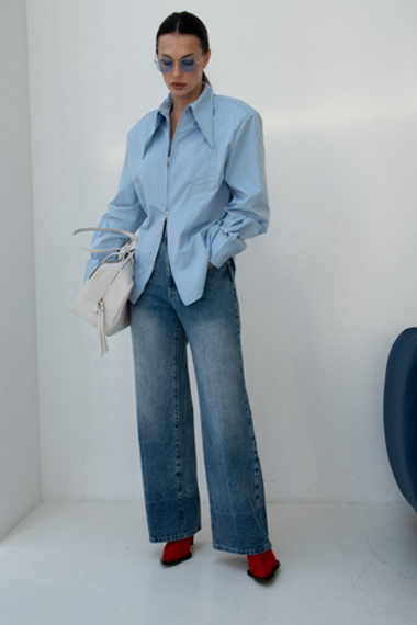 Рубашка на замке с подплечниками