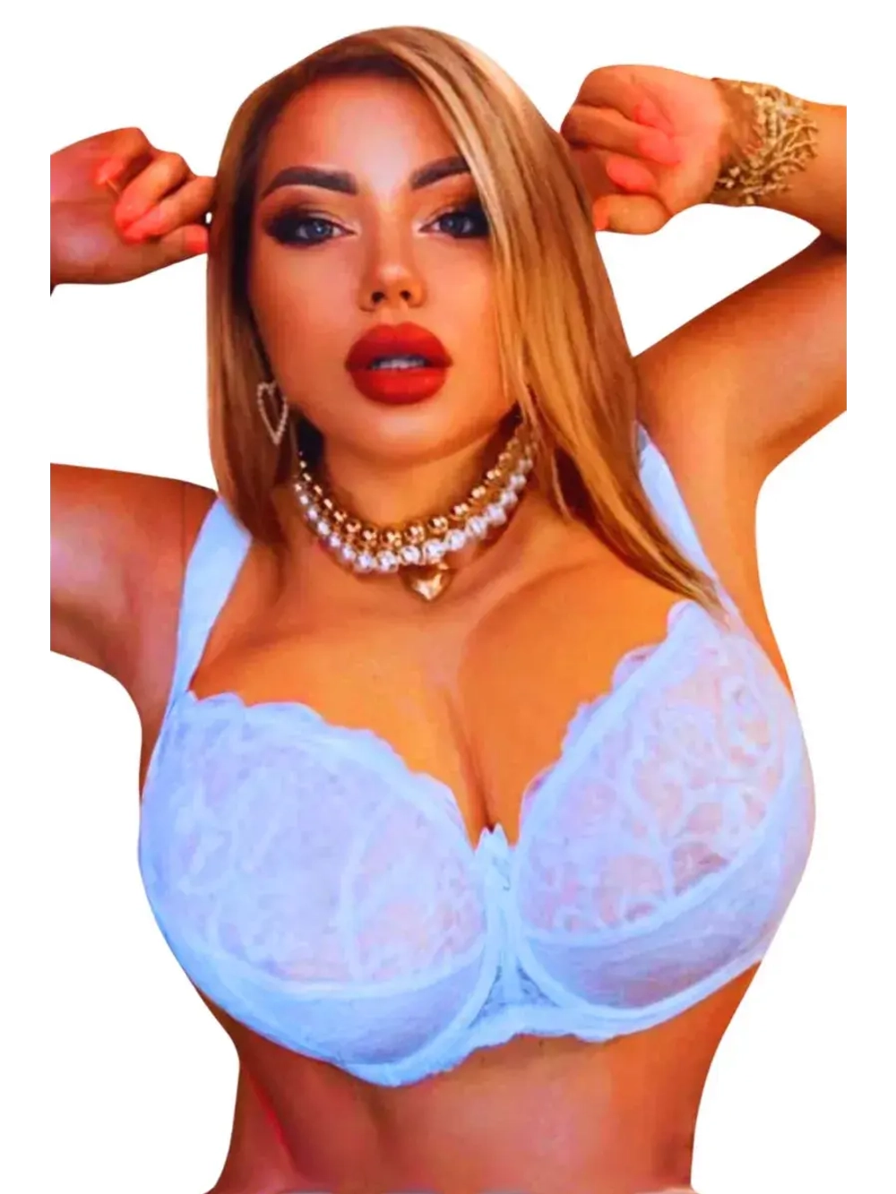 Франзуская модель бюстгальтера большие размеры FGi ажурный