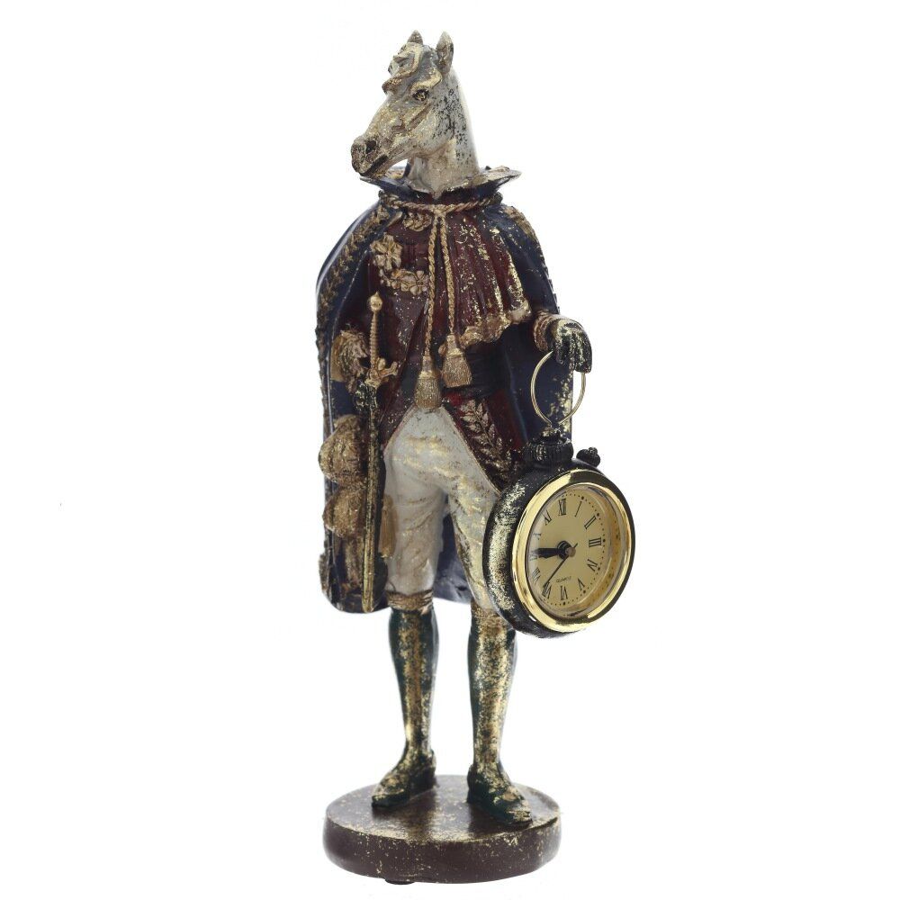 GAEM Фигурка декоративная "Лошадь" с часами D4см, (LR44x1), L12 W7,5 H24,5 см