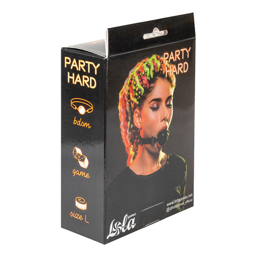 Черный кляп-шарик 5см размер L Lola Games Party Hard Charmer 1152-03lola