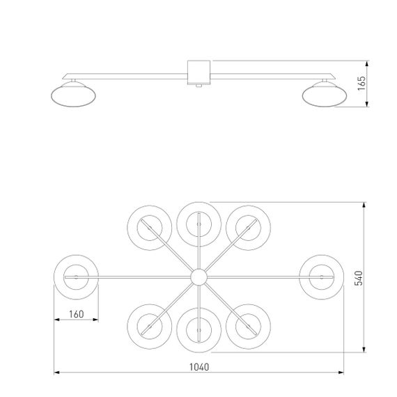 Потолочная люстра Eurosvet Opaline 70220/8 латунь