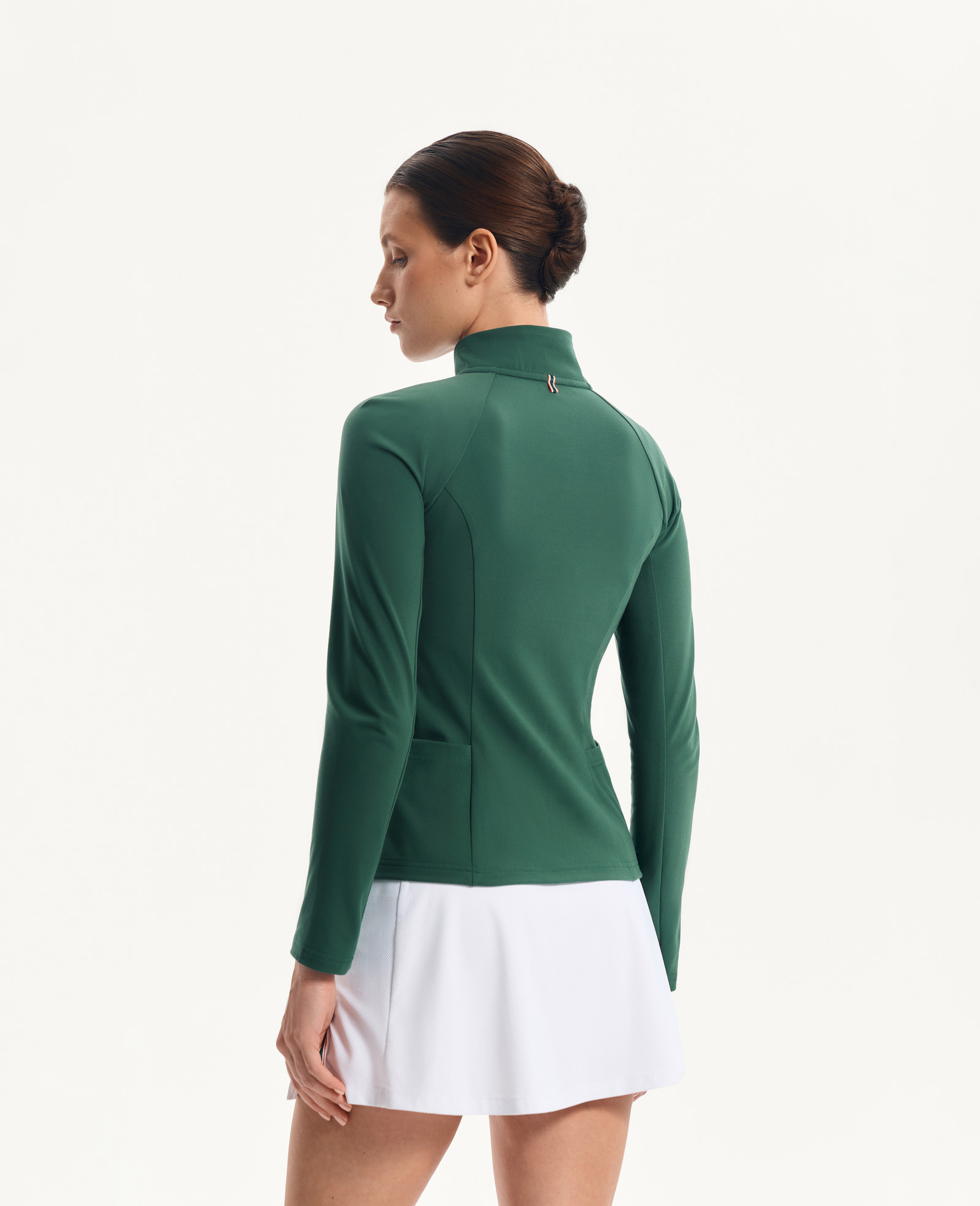 Лонгслив на молнии Slim Fit, Refreshing Green