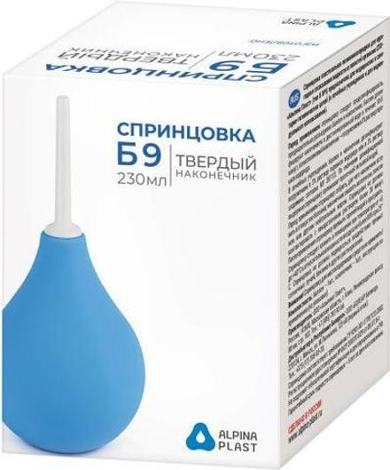 Спринцовка резиновая твердый наконечник тип Б №9 (230 мл)