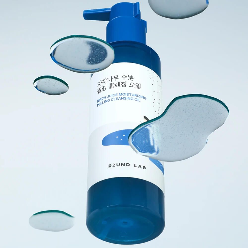 Гидрофильное масло с берёзовым соком и кислотами Round Lab Birch Juice Moisturizing Peeling Cleansing Oil 200 мл