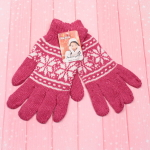 Перчатки женские теплые «Скандинавия» , цвет розовый, 19 см