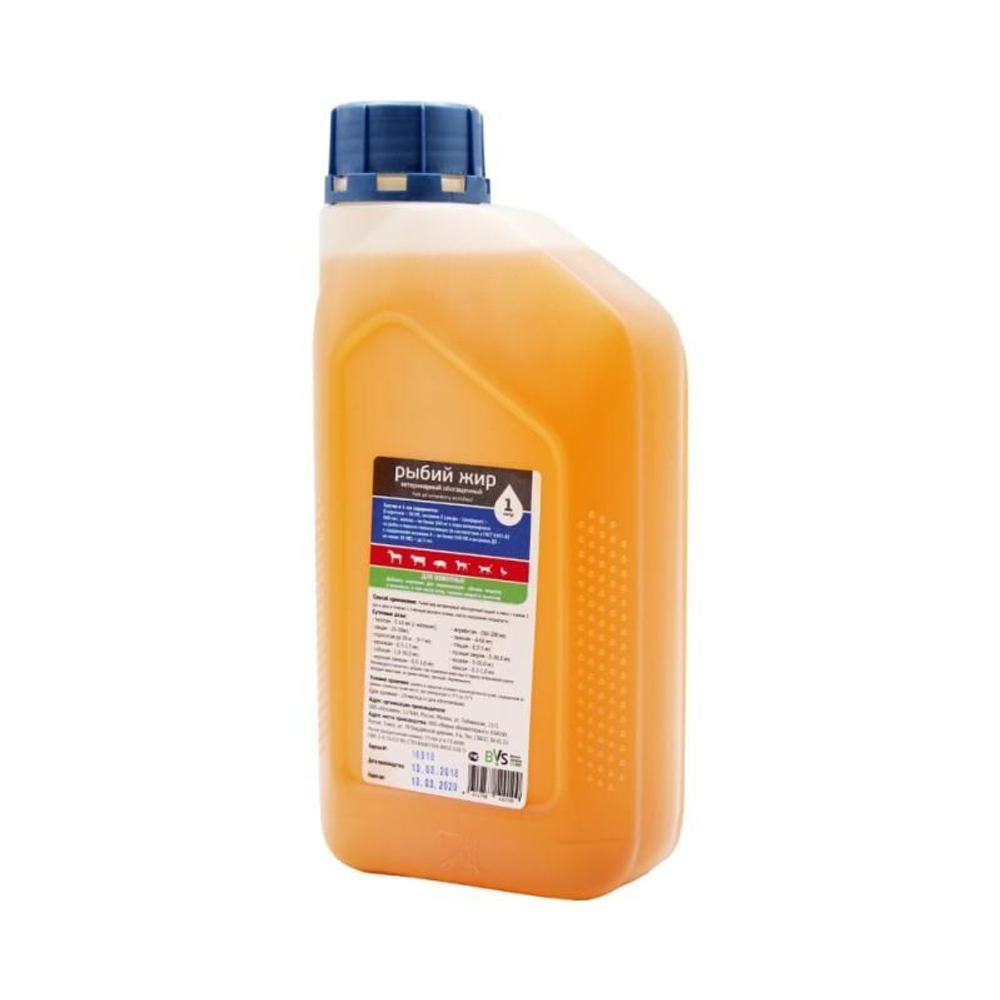 Рыбий жир ветеринарный обогащенный, канистра, 1 л