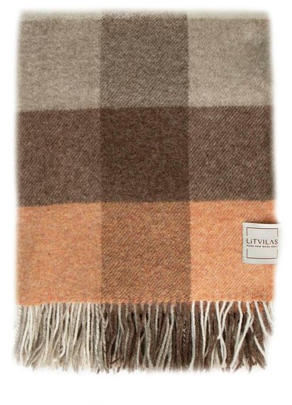 Плед PALANGA 7-01 из шерсти монгольских ягнят AVINAMAS