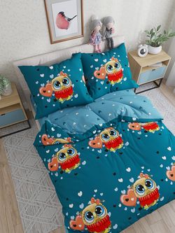 Постельное белье  поплин Сказка "Джули/Джули (компаньон)" 1,5-сп  Наволочка 50х70 см 1 шт  Простынь  150x215 см  Пододеяльник 145x215 см