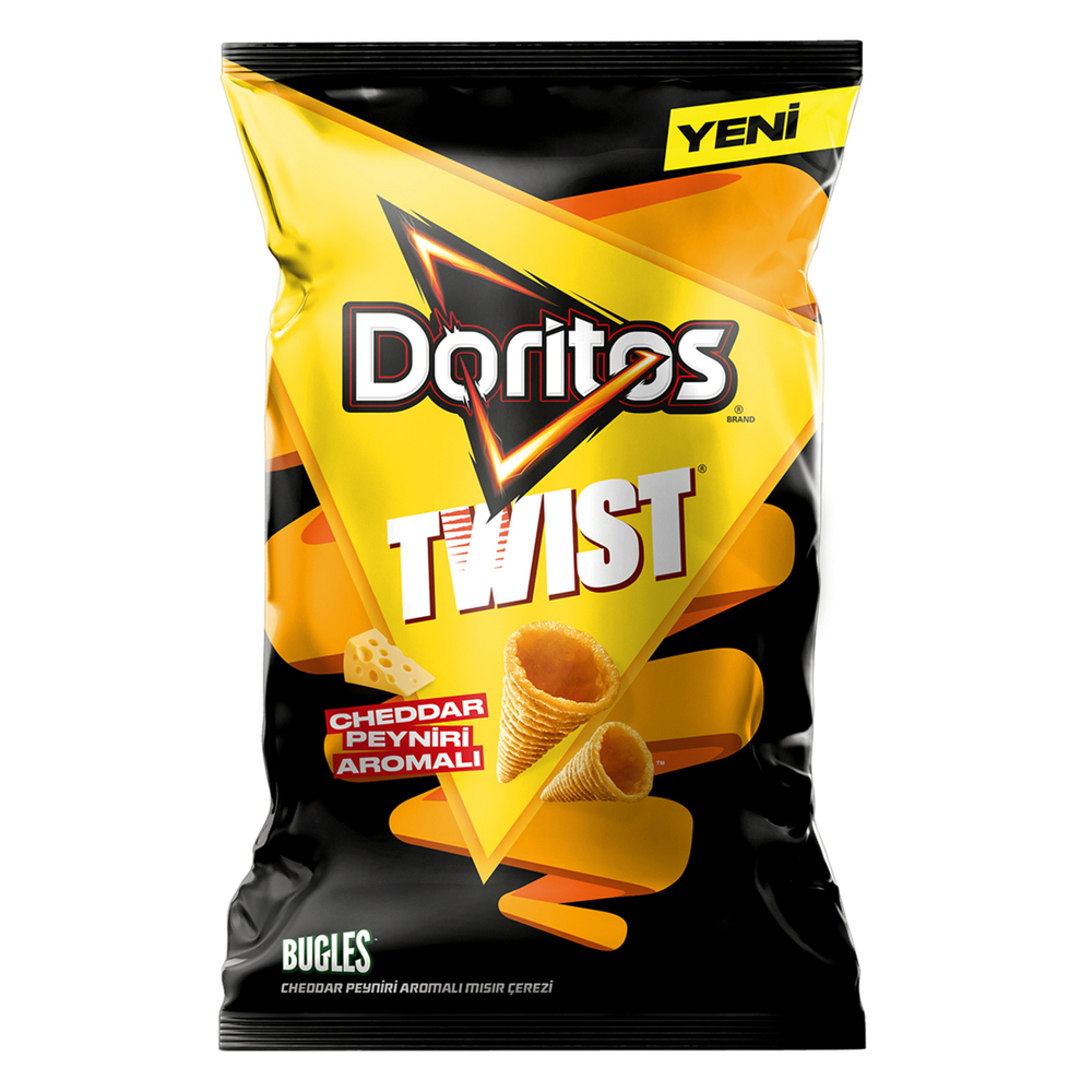 Чипсы Doritos Twist со вкусом сыра чеддер, 115 г(4 штуки) - Doritos