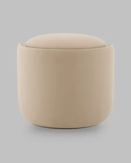 Пуф Gong со складной спинкой и ящиком, бежевый велюр