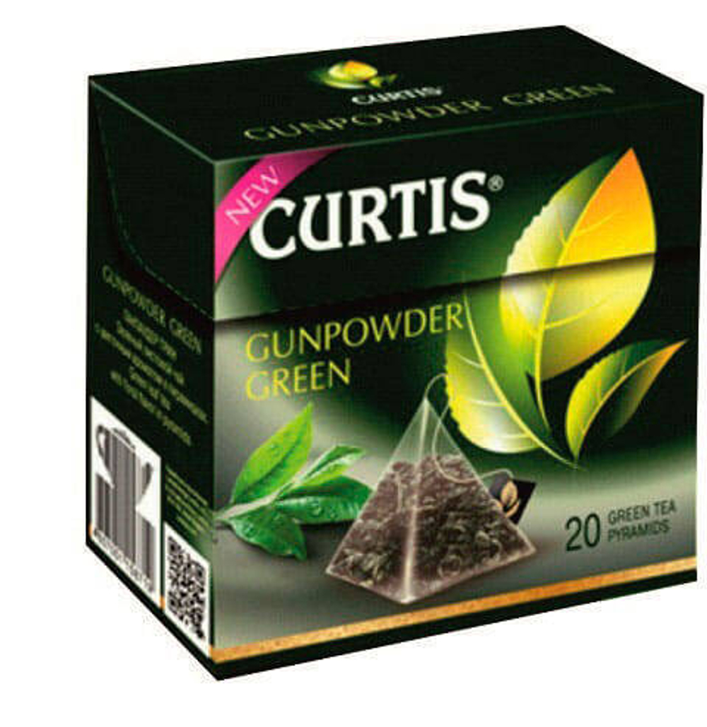 Чай зеленый Curtis Gunpowder Green пирамидки 20 штук.