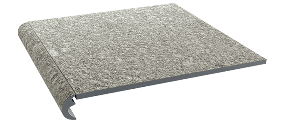 Колизеум Керамогранит Кортина серый  Ступень Фронтальная Луна 30*32,5