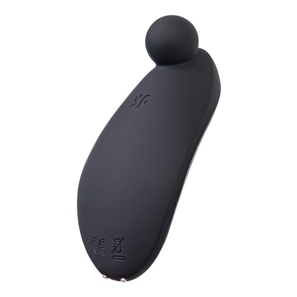 Черный вибростимулятор клитора 9см Satisfyer Spot On 2