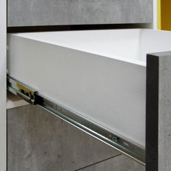 Комод 900 Junior (белый (тиснение лофт)/метрополитен грей), МФ 1+1