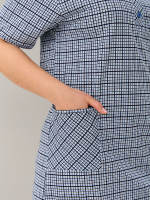 Туника Т-012/клеточкасиний-голубая