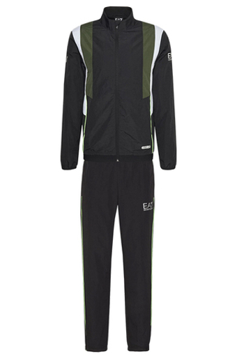 Мужской теннисный костюм EA7 Man Woven Tracksuit - черный