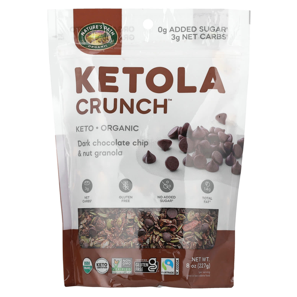 Nature's Path, Ketola Crunch ™, гранола с кусочками темного шоколада и орехами, 227 г (8 унций)
