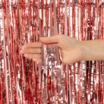 Занавес Дождик Розовое Золото, Металлик, 100*200 см