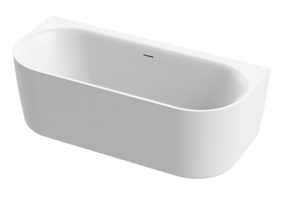 Ванна акриловая матовая 180х80 Cezares METAURO-INT-Wall-180-80-60-W-MATT