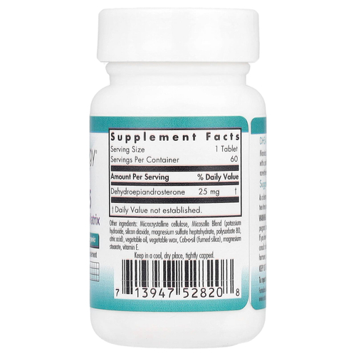 Nutricology, DHEA 25, 60 делимых таблеток