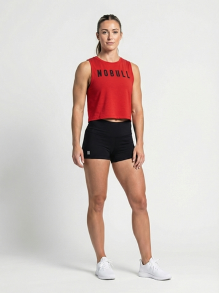 Майка NOBULL красная с черной надписью