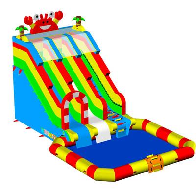 Надувная водная горка «Весёлый крабик» 11,3*7*6,8 м