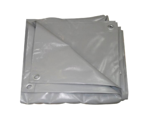 Строительный тент ПВХ неутепленный 500-550 г/м2 серый