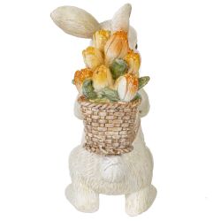 GAEM Фигурка декоративная "Заяц с корзиной", L5 W7 H10 см