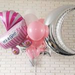 Шар (35"/89 см) Фигура, Полумесяц, Серебро 1 шт.