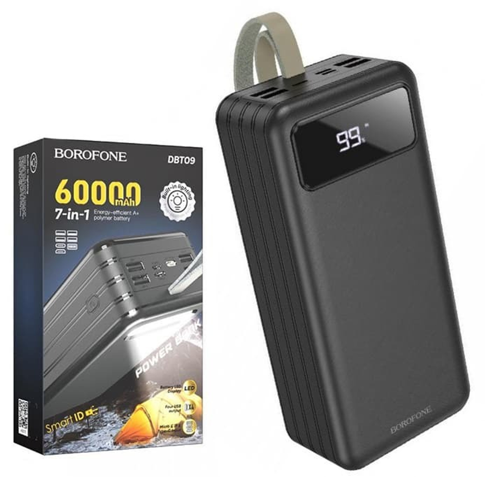 Портативный аккумулятор BOROFONE DBT09 60000 mAh (черный)