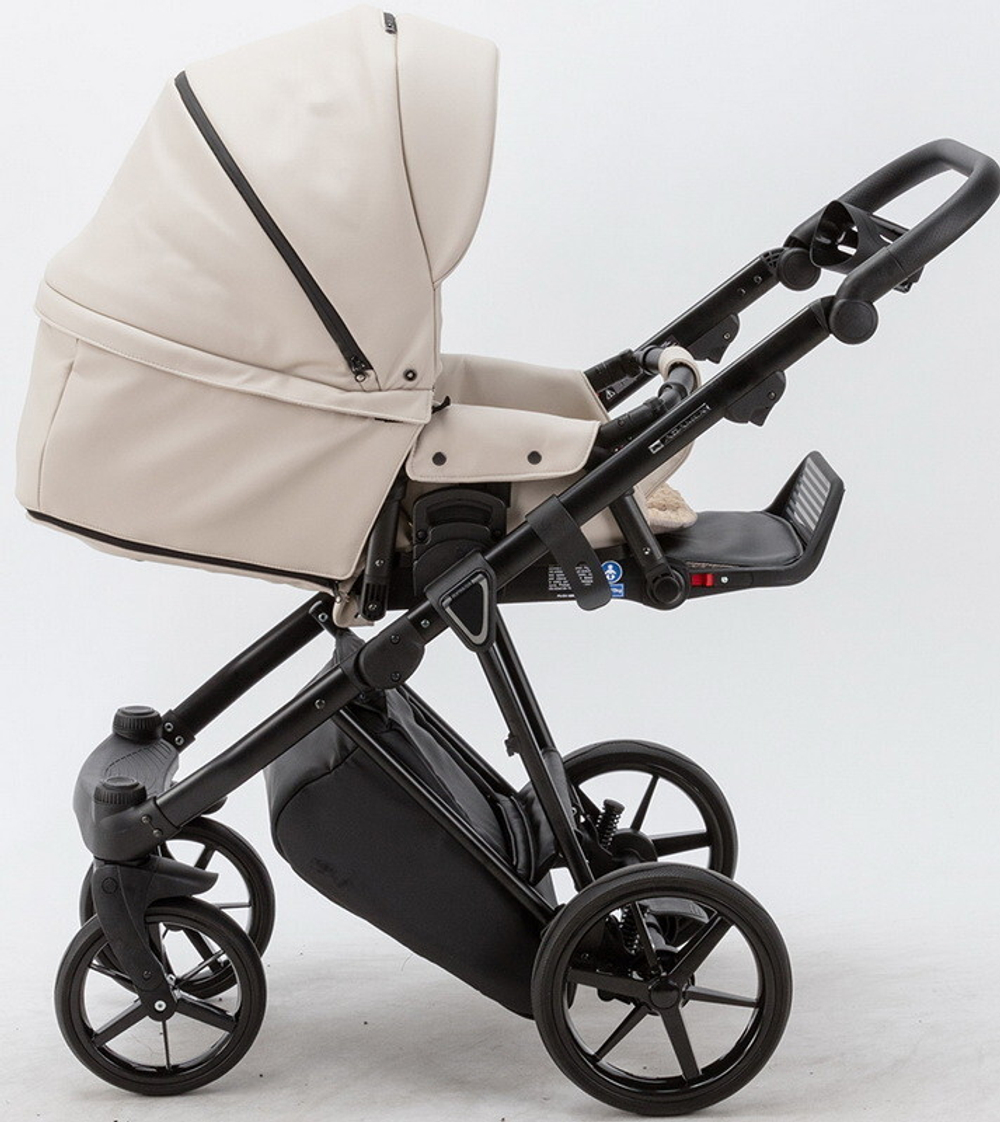 Детская коляска Adamex Porto Deluxe 2 в 1 PO-SA07 (СВ.БЕЖ.КОЖА)