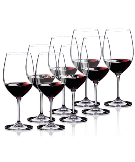 Riedel Фужеры для красного вина Bordeaux Vinum 610мл - 8шт, хрусталь