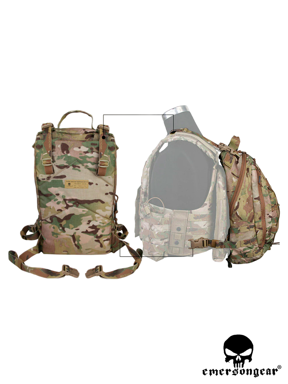 Рюкзак тактический EmersonGear Assault Pack 18 л EM5818MC (Мультикам)