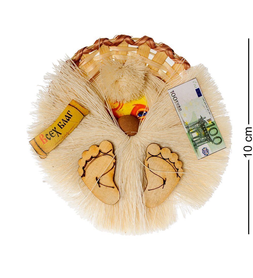 GAEM Art DO-022 Домовик магнит в соломенной шляпе мал. - Вариант A