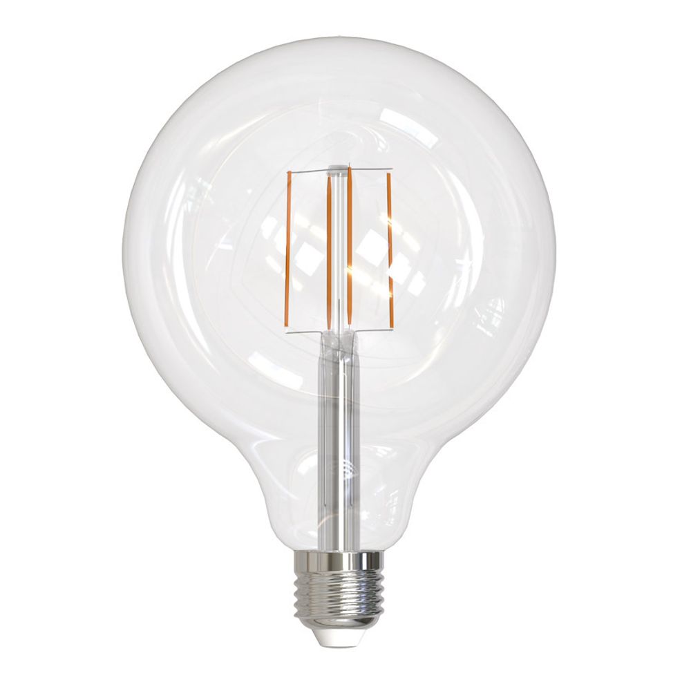 LED-G125-8W/4000K/E27/CL/SLF Лампа светодиодная. Форма шар, прозрачная. Белый свет (4000K). ТМ Volpe