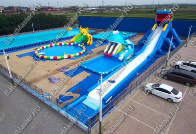 Батут-горка "Дракон из поднебесной", 55*15*13,5 м