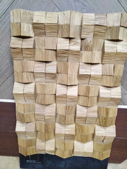 Деревянная мозаика для стен Wood Mosaic Домчик натур