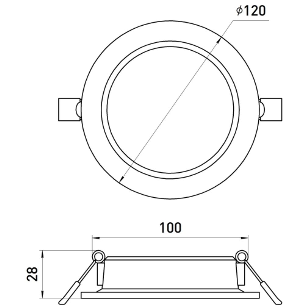 Светильник светодиодный встраиваемый ЭРА LED 17-9-4K круглый 9Вт 4000К | Downlight