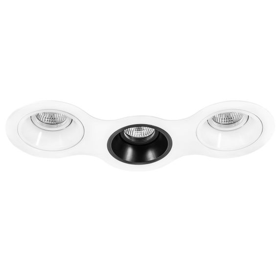 Комплект из светильников и рамки Lightstar Domino Round (214696+214606+214607+214606) D696060706