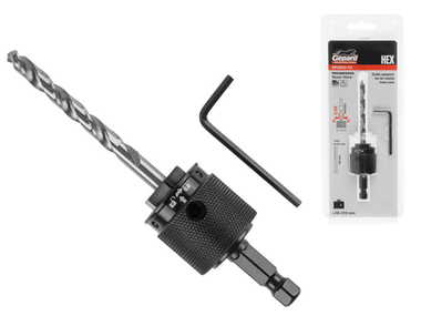 Центр. сверло для биметалл. коронки с шестигр. быстросъем.переходн. PROGRESSOR GEPARD