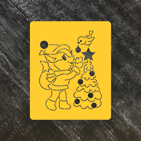 Трафарет №21 Белочка с ёлочкой