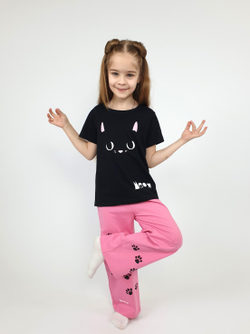 7-55-1 Пижама для девочки (фуфайка и брюки)