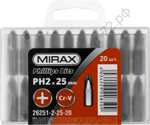 MIRAX PH 2, 25 мм, 20 шт, Биты (26251-2-25-20)