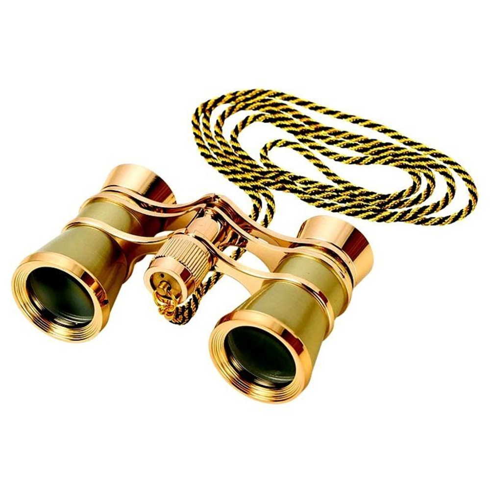 Бинокль театральный Kromatech БТ 3x25, с цепочкой (золотистый)